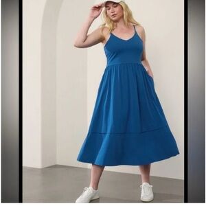 Athleta Vibrant Blue Midi Dress